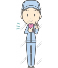 Cheerful character of a smartphone