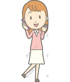  Charming young woman Telephone
