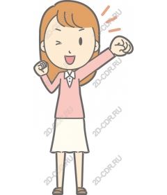 Animated woman, inspirational