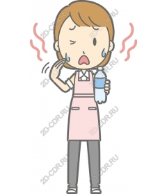 Excited woman in the and