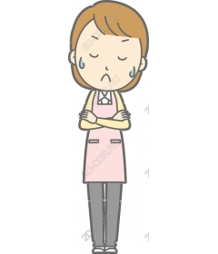  Concerned woman chef