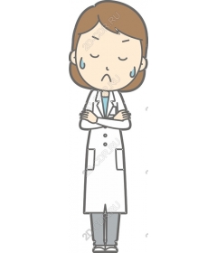 Female doctor upset