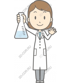 Cheerful woman scientist