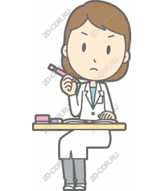 Thoughtful female doctor