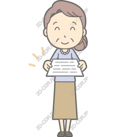 Document holder "Cheerful woman"