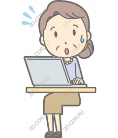  Anxious office worker