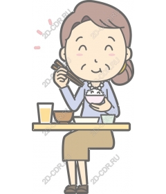  Joyful girl for lunch
