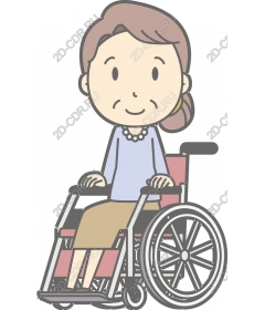  Touching an elderly woman in a wheelchair