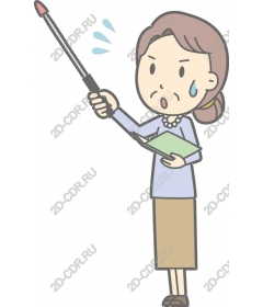  Fancy teacher holding a pointer
