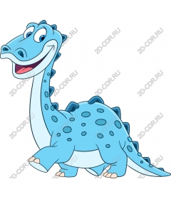  Cute cartoon blue dinosaur
