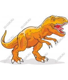 Яркий мультяшный T-Rex