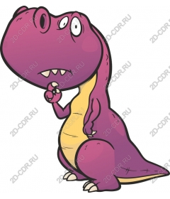 Милый фиолетовый мультфильм T. Rex