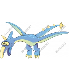  Colorful whimsical pterosaur