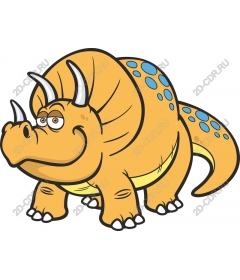  Cartoon Triceratops