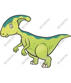 Playful cartoon dinosaur