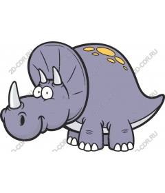  Cute cartoon Triceratops