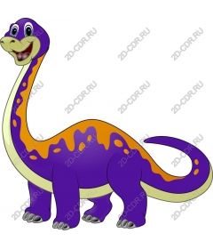  A playful purple dinosaur