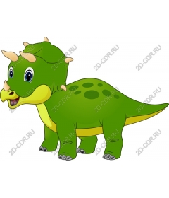  Cute green dinosaur