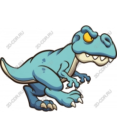  Cartoon Blue Tyrannosaurus Rex
