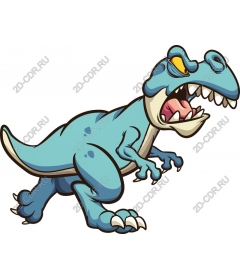  Blue cartoon dinosaur