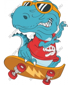  Skateboarder Dino