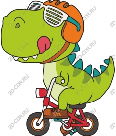  Cool dinosaur on a Bicycle