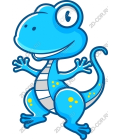  Blue cartoon dinosaur