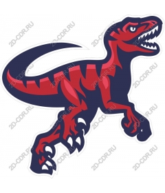  Dino Raptor - Красный и Тёмно-синий