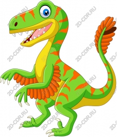 Funny cartoon dinosaur