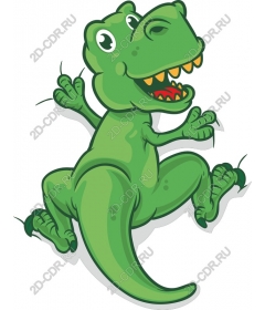 Playful cartoon Tyrannosaurus Rex