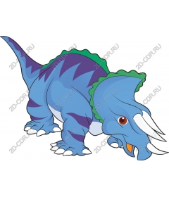  Blue Triceratops