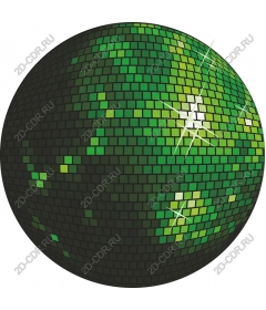 Green disco ball