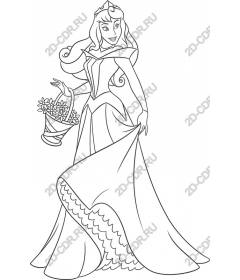  Elegant Princess is holding a basket of flowers