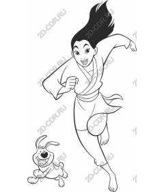 Joyful sprint: girl and dog