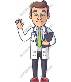Cheerful male doctor