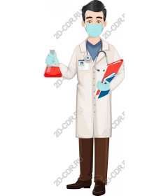 Scientist in mask