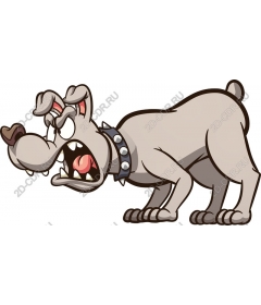  Fierce cartoon bulldog