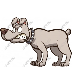  Fierce cartoon bulldog