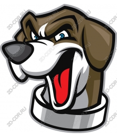 Head of a ferocious dog