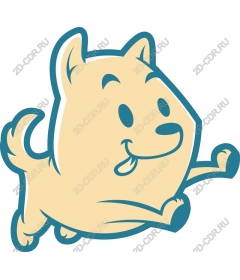 Funny cartoon dog