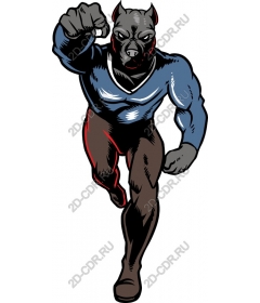  Muscular dog superhero