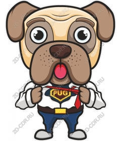  Pug-superhero