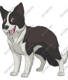 Funny cartoon dog