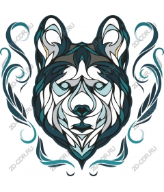  Abstract Wolf Head