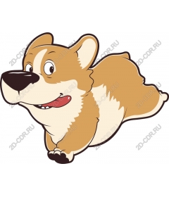 Playful cartoon Corgi