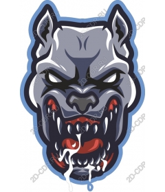 Head ferocious wolf