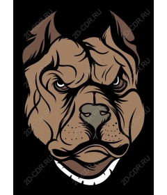  Art head ferocious bulldog