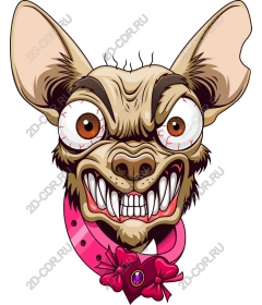 Naughty cartoon dog