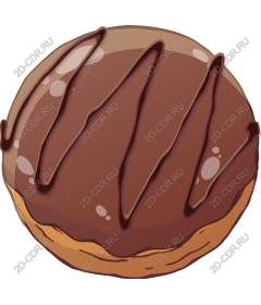  Donut with chocolate icing