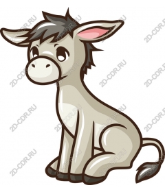  Cute cartoon donkey